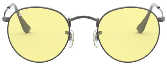 E41 RAY-BAN ROUND METAL RB3447 004/T4 50 GUNMETAL / LIGHT YELLOW