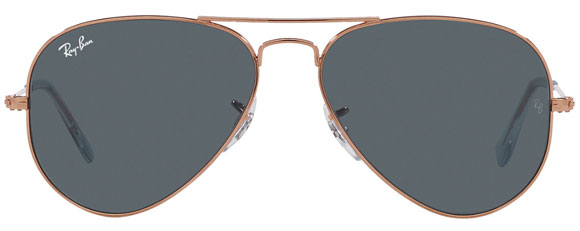 RB288 RAY-BAN AVIATOR LARGE METAL RB3025 9202R5 62 ROSE GOLD  BLUE