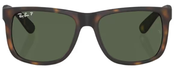 RB383 RAY-BAN JUSTIN RB4165F 865/9A 55 HAVANA  / DARK GREEN POLARIZED