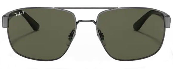 RB696 RAY-BAN RB3663 004/58 60 GUNMETAL / GREEN POLARIZED