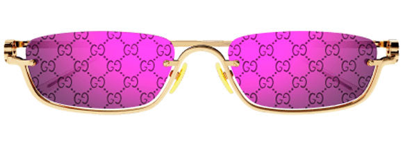 G225 GUCCI GG1278S-005 55 GOLD / VIOLET