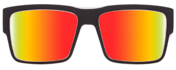 SY010 SPY CYRUS 673180209365 58 WHITEWALL  HAPPY GRAY GREEN WITH RED SPECTRA MIRRORED