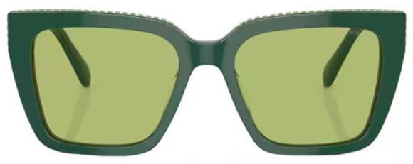 SW009 SWAROVSKI SK6013 101730 54  DARK GREEN / LIGHT GREEN FLASH SILVER