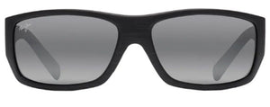 MJ36 MAUI JIM WASSUP 123-02W 60.5 MATTE BLACK WOODGRAIN / NEUTRAL GREY
