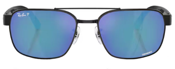 RB543 RAY-BAN RB3751CH 002/4L 61 BLACK / GREY MIRROR BLUE POLARIZED