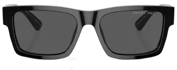 PR181 PRADA PR 25ZS 1AB08G 53 BLACK / BLACK POLARIZED