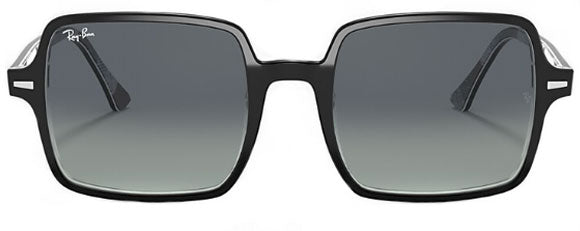 F238 RAY-BAN SQUARE II RB1973 13183A 53 POLISHED BLACK / LIGHT GREY GRADIENT BLUE