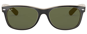 A20 RAY-BAN NEW WAYFARER RB2132 875 55 BLACK ON BIEGE / G-15 GREEN