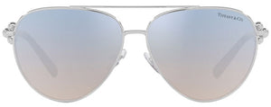 T140 TIFFANY TF3092 6175V6 59 SILVER / CLEAR GRADIENT BLUE MIRRORED SILVER