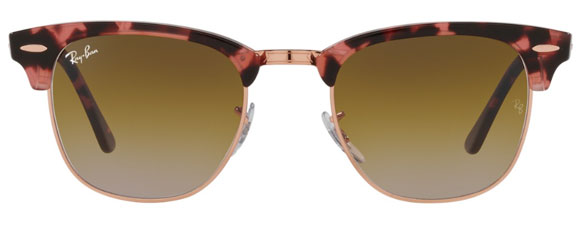 RB145 RAY-BAN CLUBMASTER RB3016 133751 49 PINK HAVANA  CLEAR GRADIENT BROWN