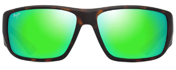 MJM195 MAUI JIM KEHA ASIAN FIT GM664-10 MATTE DARK HAVANA / MAUI GREEN