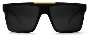 HW09 HEAT WAVE QUATRO E_QTR_STOCKBG_01P BLACK / BLACK WITH GOLD BAR POLARIZED