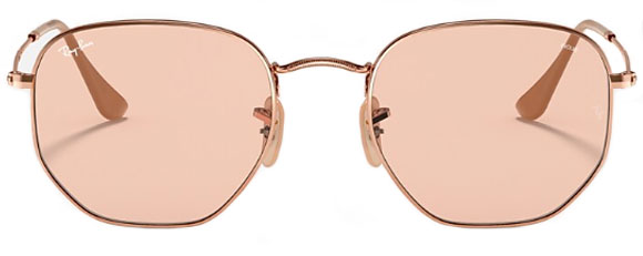 D116 RAY-BAN HEXAGONAL RB3548N 9131S0 51 POLISHED COPPER / EVOLVE LIGHT BROWN