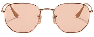 D116 RAY-BAN HEXAGONAL RB3548N 9131S0 51 POLISHED COPPER / EVOLVE LIGHT BROWN