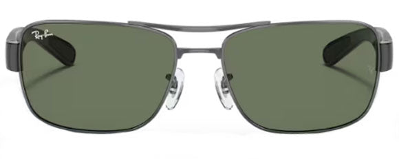 H2 RAY-BAN RB3522 004/71 64 GUNMETAL / GREEN