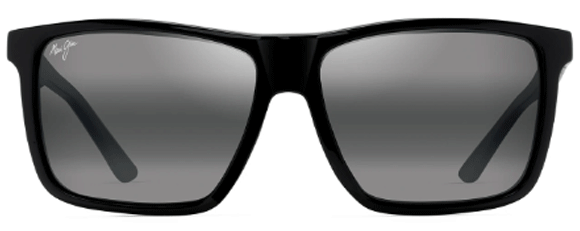 MJM087 MAUI JIM MAMALU BAY 610-02 59.5 GLOSS BLACK  / NEUTRAL GREY