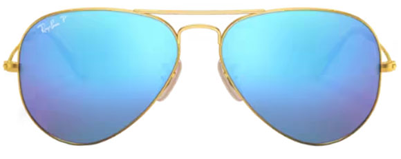 Z32 RAY-BAN AVIATOR LARGE METAL RB3025 112/4L 58 GOLD / BLUE POLARIZED