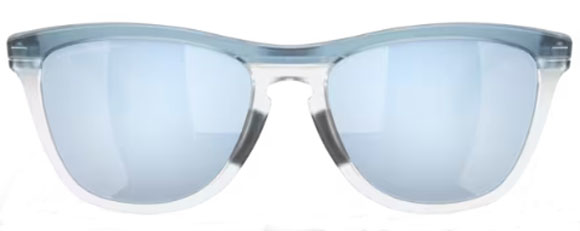 OK162 OAKLEY FROGSKINS RANGE OO9284 928409 55 TRANSPARENT STONEWASH / PRIZM DEEP WATER MIRRORED POLARIZED