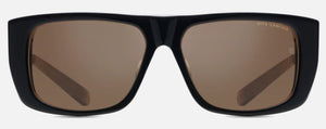 DL63 DITA DLS703-56-02-A BLACK - WHITE GOLD / BROWN POLARIZED