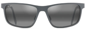 MJM190 MAUI JIM ANEMONE 606-02  SATIN BLACK / NEUTRAL GREY