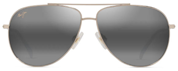 MJM178 MAUI JIM HAU'OLI 665-16A SHINY LIGHT GOLD WITH CRYSTAL / NEUTRAL GREY