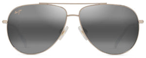 MJM178 MAUI JIM HAU'OLI 665-16A SHINY LIGHT GOLD WITH CRYSTAL / NEUTRAL GREY