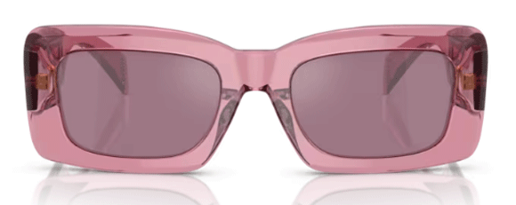 VE177 VERSACE VE4444U 5355AK 54 TRANSPARENT PINK  VIOLET INTERNAL MIRRORED SILVER