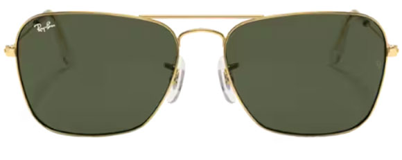 B74 RAY-BAN CARAVAN RB3136 001 58 ARISTA / G-15 GREEN