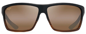 MJ454 MAUI JIM ALENUIHAHA H839-25C 64 DARK BROWN STRIPE / HCL BRONZE