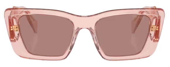 PR133 PRADA PR 08YS 19Q10D 51 TRANSPARENT PEACH / LIGHT BROWN
