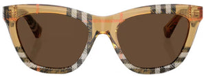 BB042 BURBERRY BE4435 414673 53 CHECK SAND / DARK BROWN