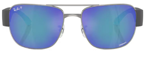 RB622 RAY-BAN RB3756CH 004/4L 59 GUNMETAL / GREY MIRROR BLUE POLARIZED