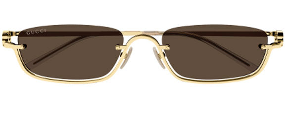 G206 GUCCI GG1278S-001 55 GOLD  / BROWN