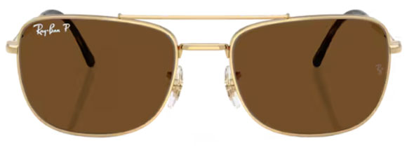 RB594 RAY-BAN RB3755 001/57 62 ARISTA GOLD / BROWN POLARIZED