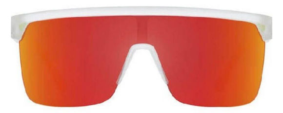 SY040 SPY FLYNN 5050 6700000000045 134 CRYSTAL MATTE  HD PLUS GRAY GREEN WITH RED SPECTRA MIRRORED