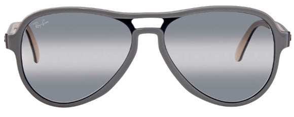 F244 RAY-BAN VAGABOND RB4355 6550GF 58 LIGHT GREY BLUE/ LIGHT BROWN / CLEAR GRADIENT BLUE