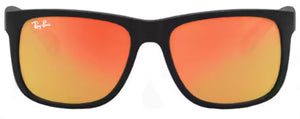 Z75 RAY-BAN JUSTIN RB4165 622/6Q 55 RUBBER BLACK / RED MIRROR