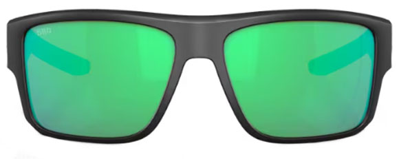 CT107 COSTA TAXMAN 06S9116 911602 59 MATTE BLACK / GREEN MIRRORED POLARIZED