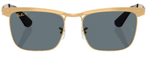 RB628 RAY-BAN WAYFARER DELUXE RB3875 92763R 53 SANDBLASTED LEGEND GOLD / DARK BLUE POLAARIZED