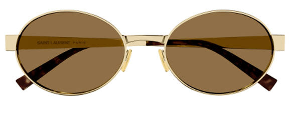 SL70 YSL SAINT LAURENT SL 692-004 55 GOLD  / BROWN