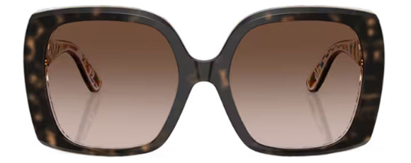 DG76 DOLCE & GABBANA DG4475 321713 56 HAVANA ON WHITE BARROW / BROWN GRADIENT