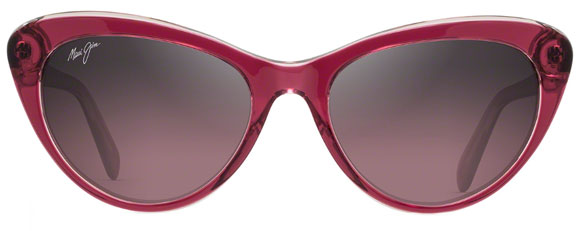 MJ55 MAUI JIM KALANI RS818-52C RASPBERRY WITH CRYSTAL / MAUI ROSE POLARIZED