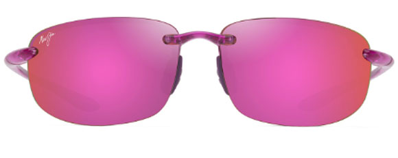 MJM187 MAUI JIM HOOKIPA P407-09 SHINY TRANSPARENT CYCLAMEN PINK / MAUI SUNRISE
