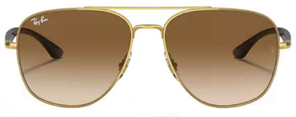 RB529 RAY-BAN RB3683 001/51 56 ARISTA GOLD / CLEAR GRADIENT BROWN