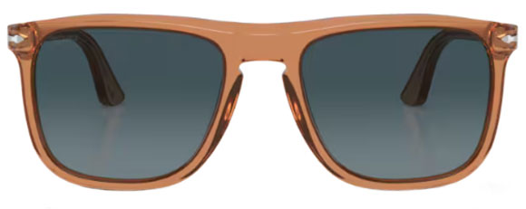PO154 PERSOL PO3336S 1213S3 57 TRANSPARENT BROWN  / LIGHT BLUE GRADIENT DARK BLUE POLARIZED