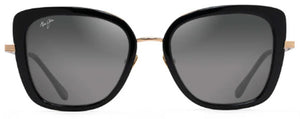 MJ499 MAUI JIM VIOLET LAKE GS843-02 53 BLACK WITH GOLD NEUTRAL GREY