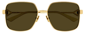 BV19 BOTTEGA VENETA BV1199S-002 59 GOLD  /  BROWN