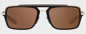 DL18 DITA DLS404-56-01 56 MATTE BLACK WHITE GOLD / LAND LENS BROWN POLARIZED