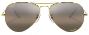 RB554 RAY-BAN AVIATOR LARGE METAL RB3025 9196G3 58 LEGEND GOLD /  CLEAR GRADIENT GREY POLARIZED