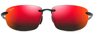MJ432 MAUI JIM HO'OKIPA UNIVERSAL FIT RM407N-2M 64 MATTE BLACK / HAWAII LAVA